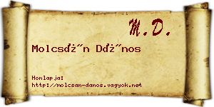 Molcsán Dános névjegykártya
